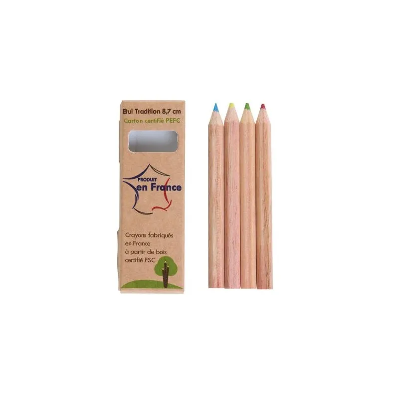 Étui Écologique Personnalisable pour 6 Crayons Aquarellables - CR COUL 8,7 Matières : plastique recyclé Couleurs : vert clair ma