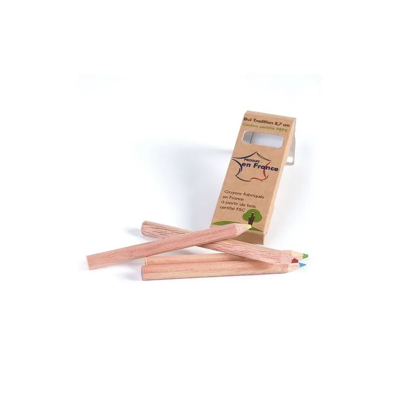 Étui Écologique Personnalisable pour 6 Crayons Aquarellables - CR COUL 8,7 Matières : plastique recyclé Couleurs : vert clair go
