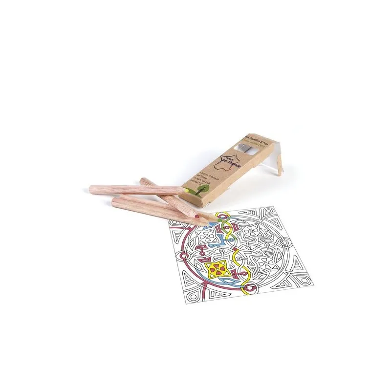 Étui Écologique Personnalisable pour 6 Crayons Aquarellables - CR COUL 8,7 Matières : plastique recyclé Couleurs : vert clair im