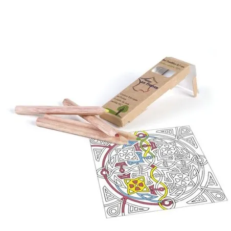 Étui Écologique Personnalisable pour 6 Crayons Aquarellables - CR COUL 8,7 Matières : plastique recyclé Couleurs : vert clair im