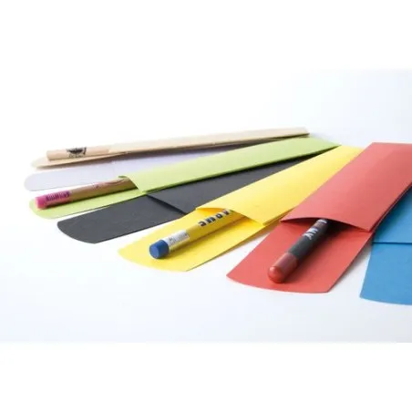 Étui Papier Orange pour Crayon - Personnalisable