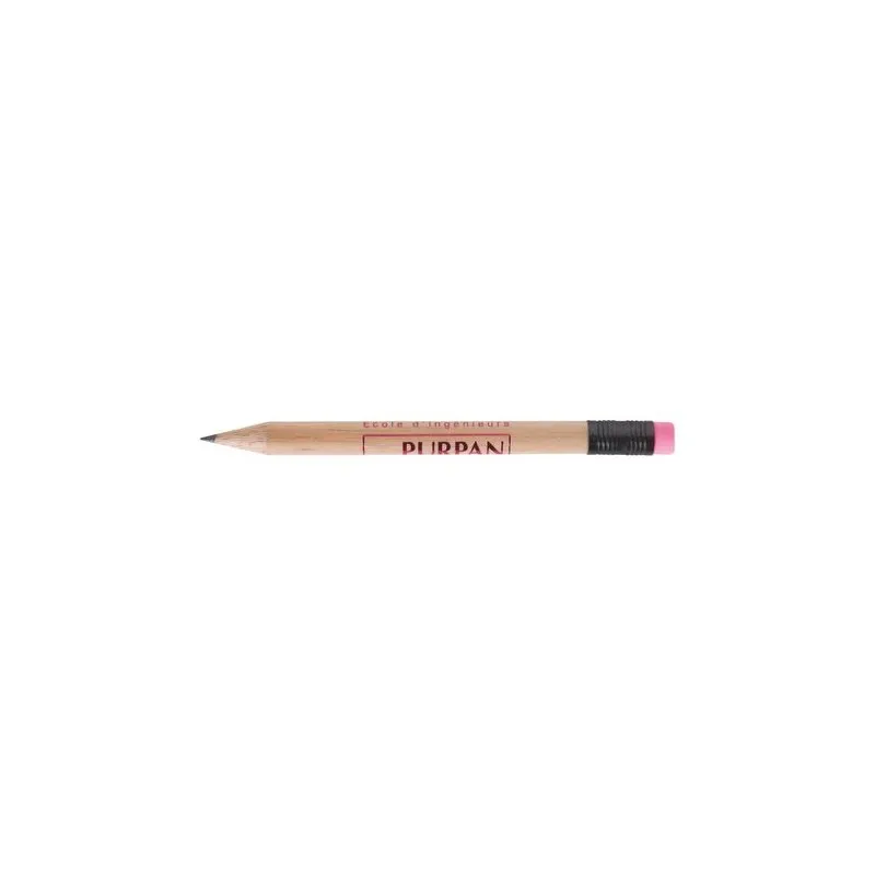 Crayon Écologique Personnalisable Rond 8,7 cm Incolore T Gomme Matières : bambou Couleurs : noir livraison express 24h 48h