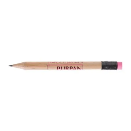 Crayon Écologique Personnalisable Rond 8,7 cm Incolore T Gomme Matières : bambou Couleurs : noir livraison express 24h 48h