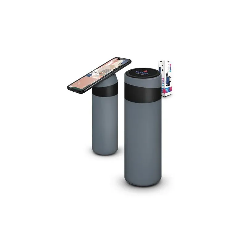 Gourde isotherme personnalisée 40 cl avec support téléphone design et pratique