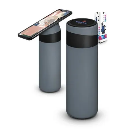 Gourde isotherme personnalisée 40 cl avec support téléphone design et pratique