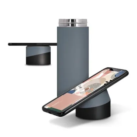 Gourde isotherme personnalisée 40 cl avec support téléphone design et pratique goodies publicitaire événementiel