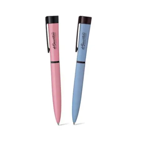 Stylo Bille Écriture Bleue Métallique - Personnalisé Cadeau d'Entreprise Matières : polypropylène (PP) Couleurs : blanc cadeau c