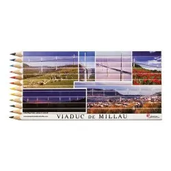 Set de Crayons Personnalisés Quadri 12 Couleurs 17,6 cm Matières : polyester Couleurs : bleu marine 2