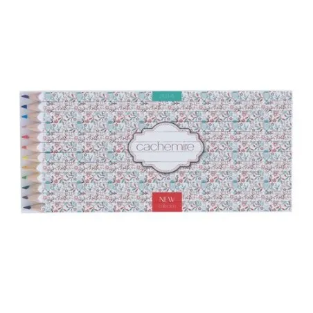 Set de Crayons Personnalisés Quadri 12 Couleurs 17,6 cm Matières : polyester Couleurs : bleu marine goodies entreprise design