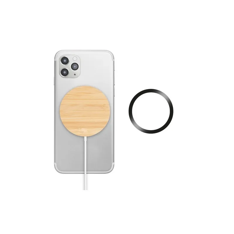 Chargeur sans fil magnétique écologique personnalisé - RUNDO MAG Matières : polyéthylène (PE) Taille textile : L Couleurs : vert