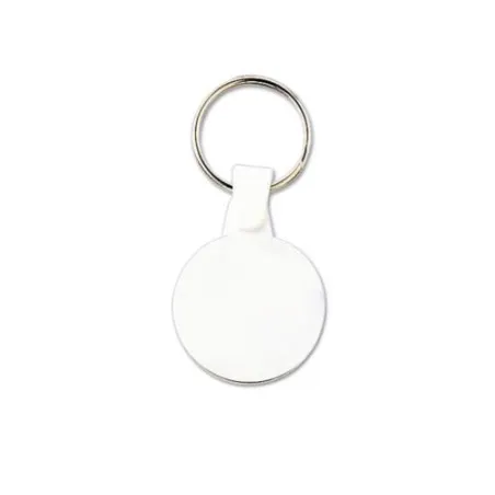 Porte-clés ronds souples en plastique Ø34 mm avec anneau de 25 mm - Personnalisé pas cher Matières : bambou cadeau entreprise pa