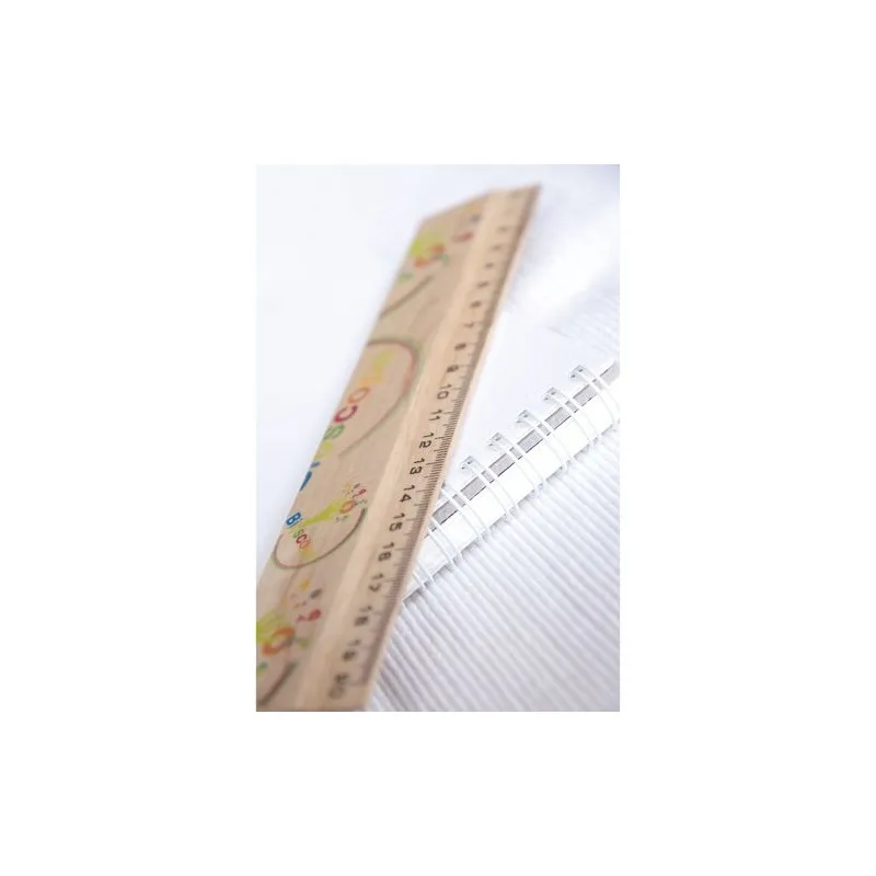 Règle en Bois de Hêtre Personnalisée 20 cm - Charme Matières : aluminium Couleurs : doré cadeau entreprise pas cher