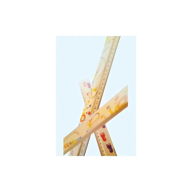 Règle en Bois de Hêtre Personnalisée 20 cm - Charme Matières : aluminium Couleurs : doré goodies publicitaire événementiel