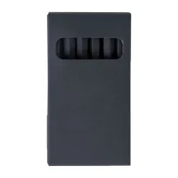 Étui Publicitaire Couleur Noir pour 6 Crayons - Objet Crayons Matières : papier Couleurs : bleu 2