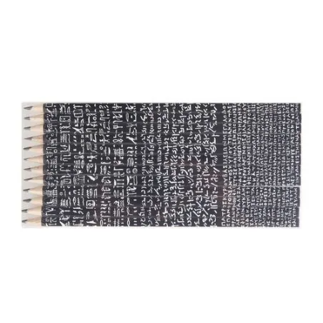 Set Quadri Écologique de 12 Crayons Graphite de 17,6 cm - Boutique Matières : Synthétique Couleurs : argenté impression haute dé