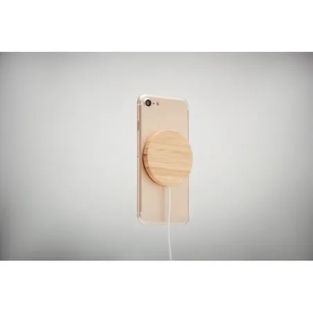 Chargeur sans fil magnétique écologique personnalisé - RUNDO MAG Matières : polyéthylène (PE) Taille textile : L Couleurs : vert