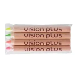 Sachet de 4 Surligneurs Naturels 8,7 cm 2