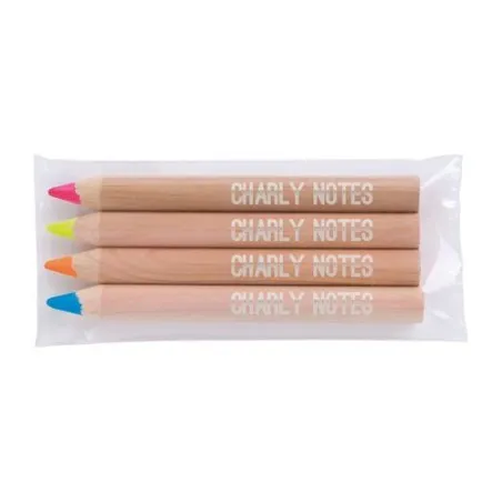 Sachet de 4 Surligneurs Naturels 8,7 cm