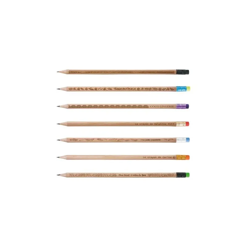 Crayon Écologique Personnalisé Rond 17 T - BGOMME Matières : Synthétique Couleurs : bleu foncé cadeau entreprise pas cher