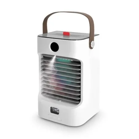 Ventilateur Brumisateur Portable Personnalisé Rafraîchisseur d'Air Matières : polyester Couleurs : jaune fluo personnalisable av
