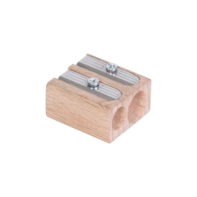 Taille-Crayon Écologique Double Trou - Objets Publicitaires Matières : polyester Couleurs : gris impression haute définition