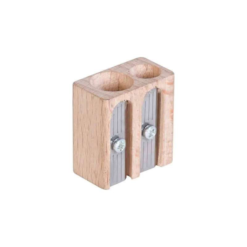 Taille-Crayon Écologique Double Trou - Objets Publicitaires Matières : polyester Couleurs : gris cadeau collaborateur premium