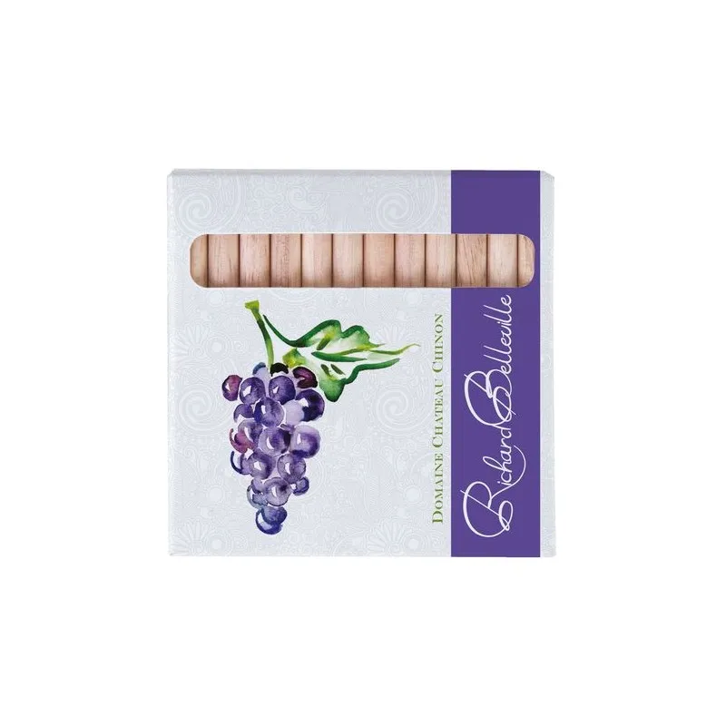 Étui Écologique de 12 Crayons Aquarellables - Cadeau d'Entreprise Matières : polyester Couleurs : noir