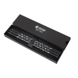 Étui-Fourreau Écologique Noir pour 3 Crayons - Personnalisez-le ! Matières : polyester 2