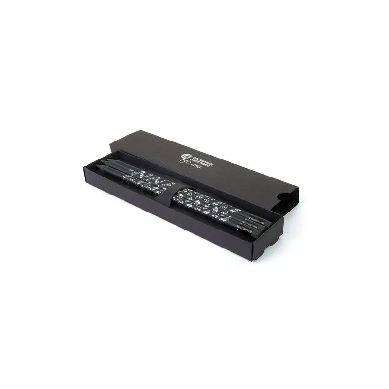 Étui-Fourreau Écologique Noir pour 3 Crayons - Personnalisez-le ! Matières : polyester goodies publicitaire événementiel