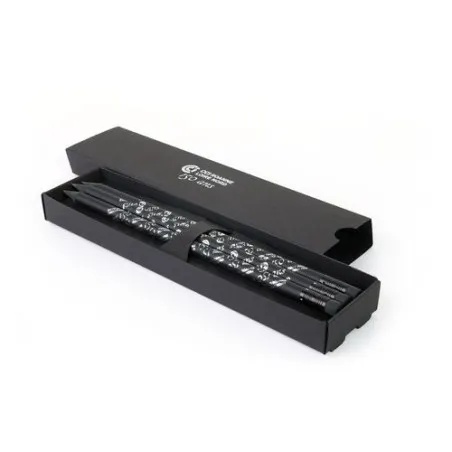 Étui-Fourreau Écologique Noir pour 3 Crayons - Personnalisez-le ! Matières : polyester marquage couleur éclatante