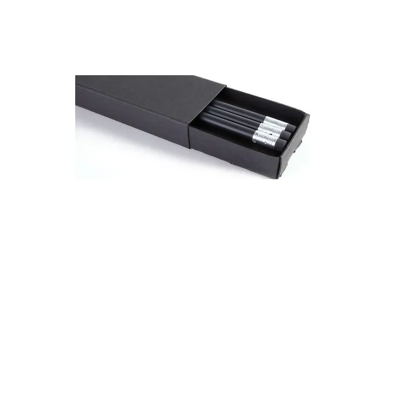 Étui-Fourreau Écologique Noir pour 3 Crayons - Personnalisez-le ! Matières : polyester goodies personnalisé en stock