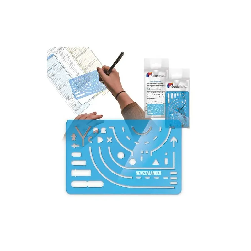 Set Règle Normographe 125x80 mm - Outil de Constat