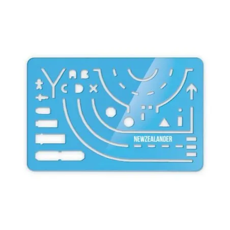 Set Règle Normographe 125x80 mm - Outil de Constat