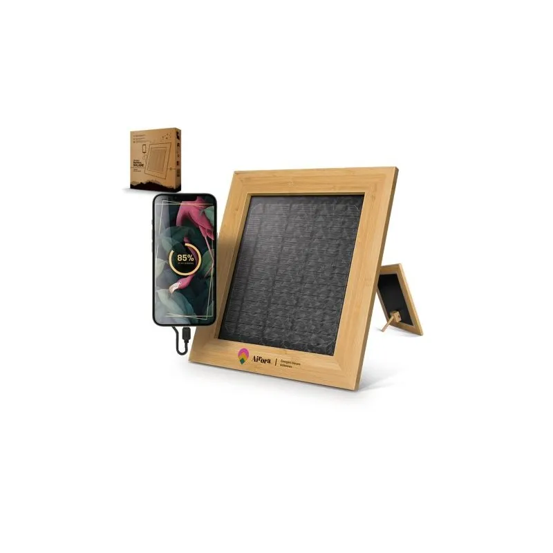 Cadre Solaire en Bambou avec Chargeur
