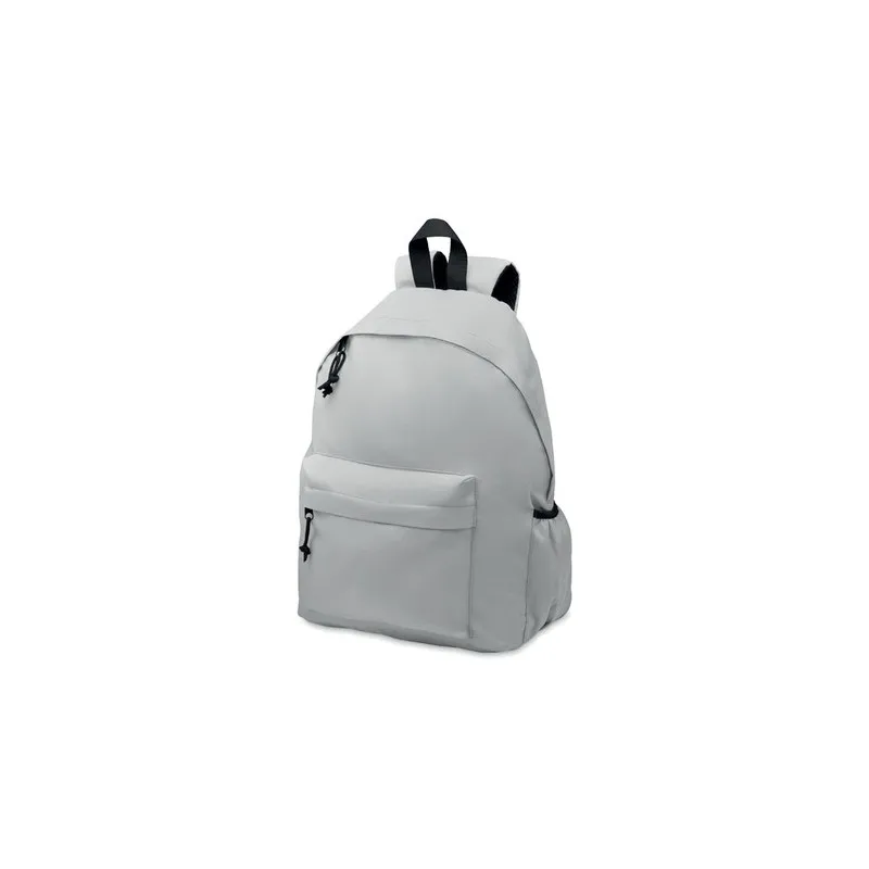 Sac à dos écologique en polyester RPET 600D - BAPAL+ Matières : PU Couleurs : blanc personnalisable avec votre logo