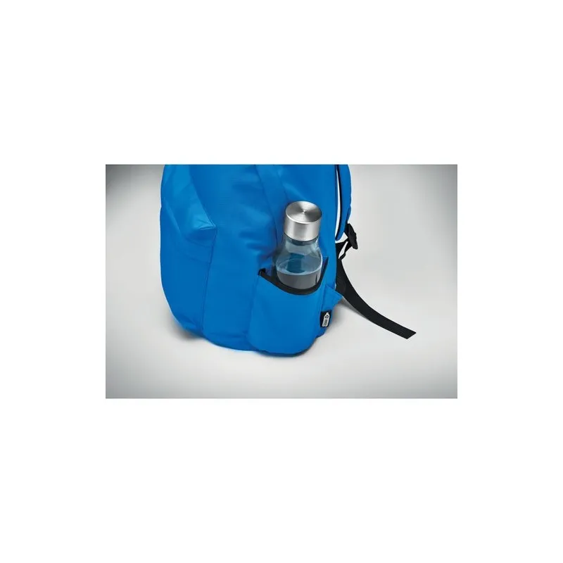 Sac à dos écologique en polyester RPET 600D - BAPAL+ Matières : aluminium recyclé  Couleurs : noir goodies publicitaire événemen