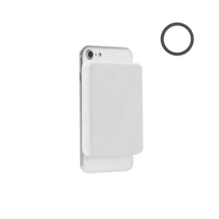 Chargeur sans fil magnétique économique personnalisé 15W MO6874 DOUBLETIC Matières : coton Taille textile : L Couleurs : blanc p
