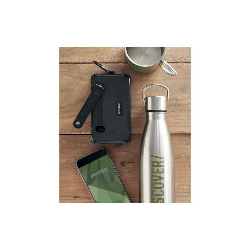 Powerbank solaire écologique à dynamo 8000mAh - DYA Couleurs : blanc goodies publicitaire événementiel