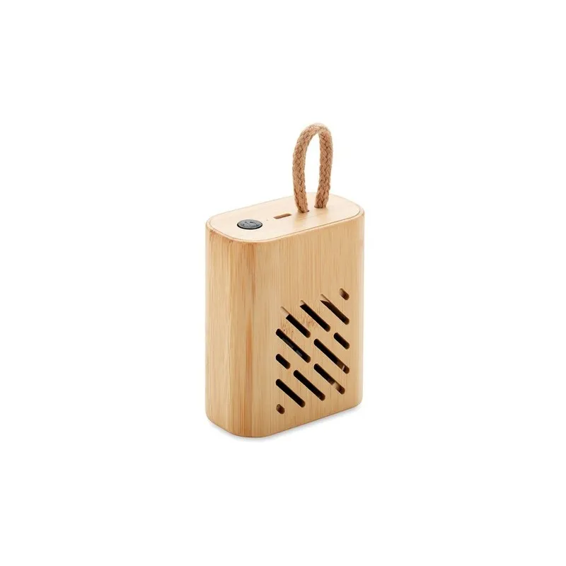 Haut-parleur sans fil écologique en bambou 3W - REY Matières : aluminium Couleurs : noir