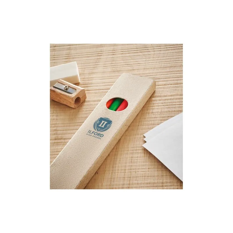 Set de 4 Crayons Surligneurs Personnalisés Écologiques - BOWY Couleurs : argenté goodies publicitaire événementiel