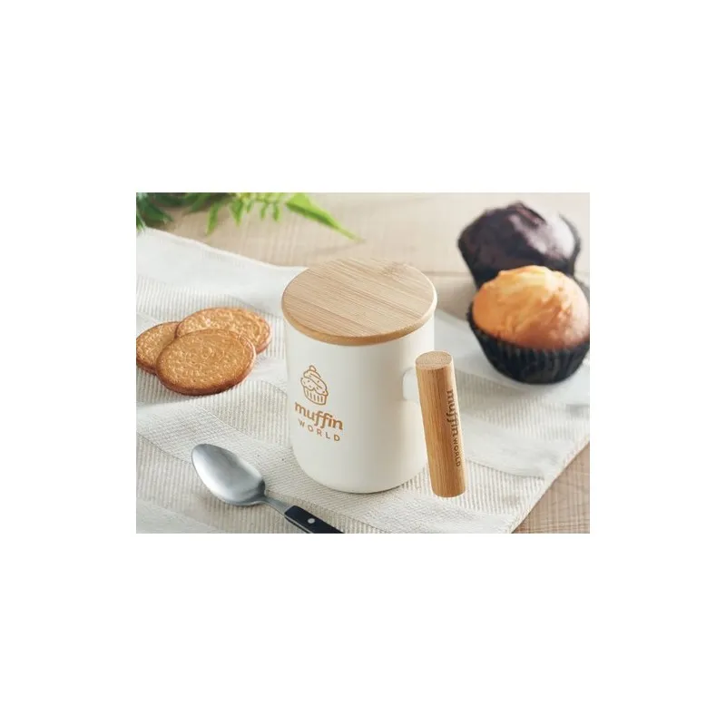 Mug en porcelaine personnalisé 380 ml - MAJEST Couleurs : blanc cadeau entreprise pas cher