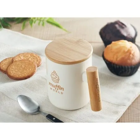 Mug en porcelaine personnalisé 380 ml - MAJEST Couleurs : blanc cadeau entreprise pas cher