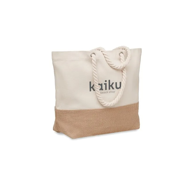 Sac de plage personnalisable en toile 280 g/m PANTAI Matières : carton Couleurs : bleu cadeau entreprise pas cher