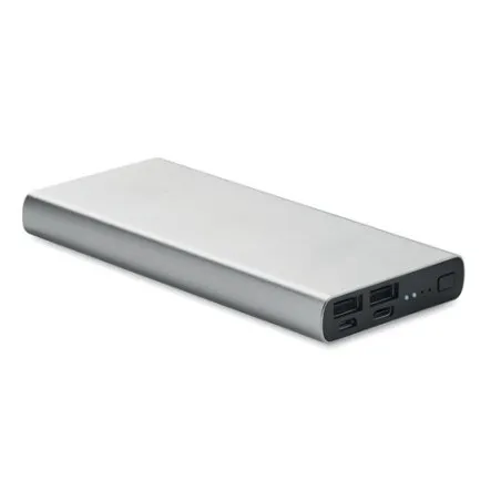 Powerbank Personnalisée Économique 10000 mAh Ultra-Puissant POWERFLAT 8 C Matières : carton Couleurs : noir personnalisable avec