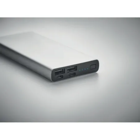 Powerbank Personnalisée Économique 10000 mAh Ultra-Puissant POWERFLAT 8 C Matières : carton Couleurs : noir goodies entreprise d