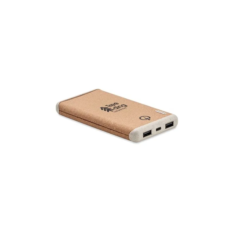 Powerbank Écologique Personnalisée 10000mAh à Charge Rapide RALIA Matières : coton Couleurs : drapeau France cadeau entreprise p