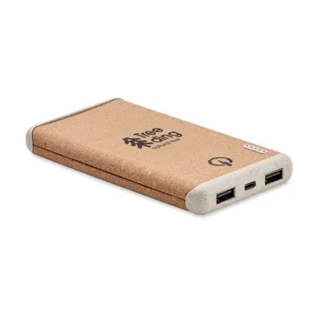 Powerbank Écologique Personnalisée 10000mAh à Charge Rapide RALIA Matières : coton Couleurs : drapeau France cadeau entreprise p