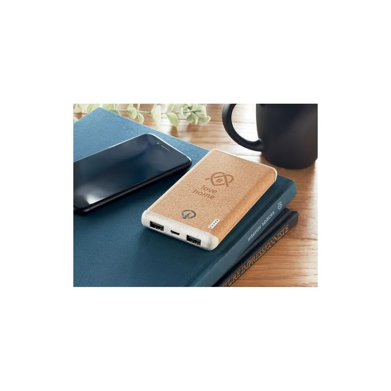 Powerbank Écologique Personnalisée 10000mAh à Charge Rapide RALIA Matières : coton Couleurs : drapeau France goodies publicitair