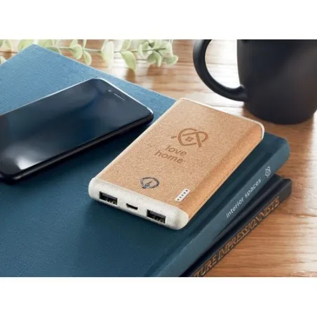 Powerbank Écologique Personnalisée 10000mAh à Charge Rapide RALIA Matières : coton Couleurs : drapeau France goodies publicitair