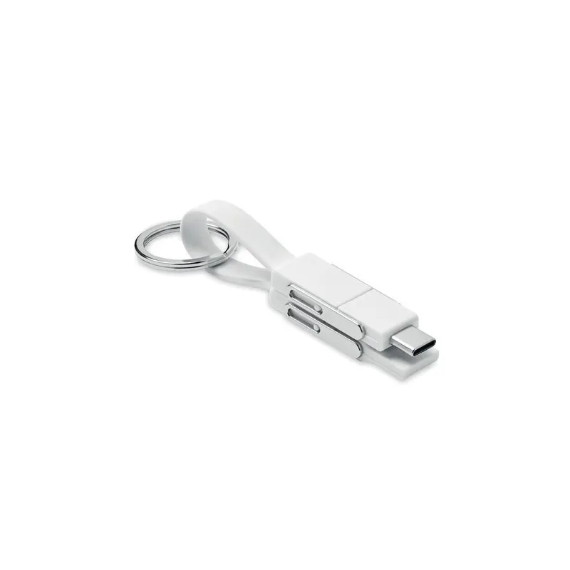 Porte-clés 4 en 1 Personnalisé avec Câble de Chargement - KEY C Matières : liège Couleurs : naturel